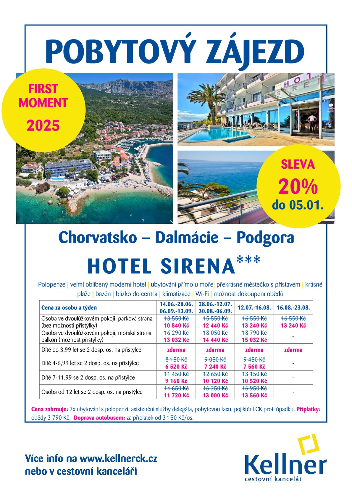 01. Chorvatsko - Podgora - hotel Sirena - FM